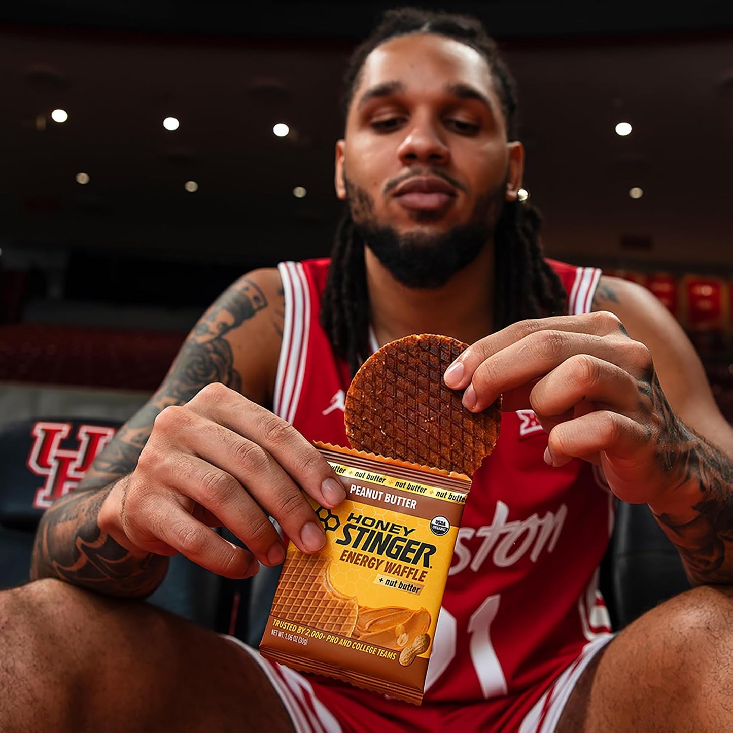 Honey Stinger Organic Peanut Butter Energy Waffle Variety Pack of 18, 6 Pack Each of Peanut Butter, PB Chocolate and PB Strawberry, Nutritious Stroopwafel Snack for Exercise, Endurance and Performance