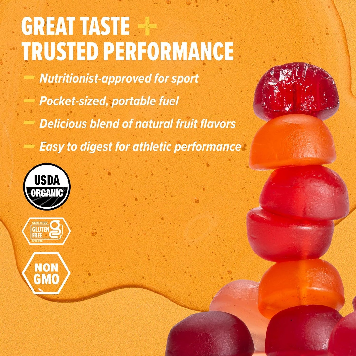 Honey Stinger Organic Energy Chew Variety Pack of 12, 4 Pack Each of Fruit Smoothie, Citrus Splash and Pink Lemonade, Gluten Free & Caffeine Free, Energy Chews for Exercise, Endurance and Performance