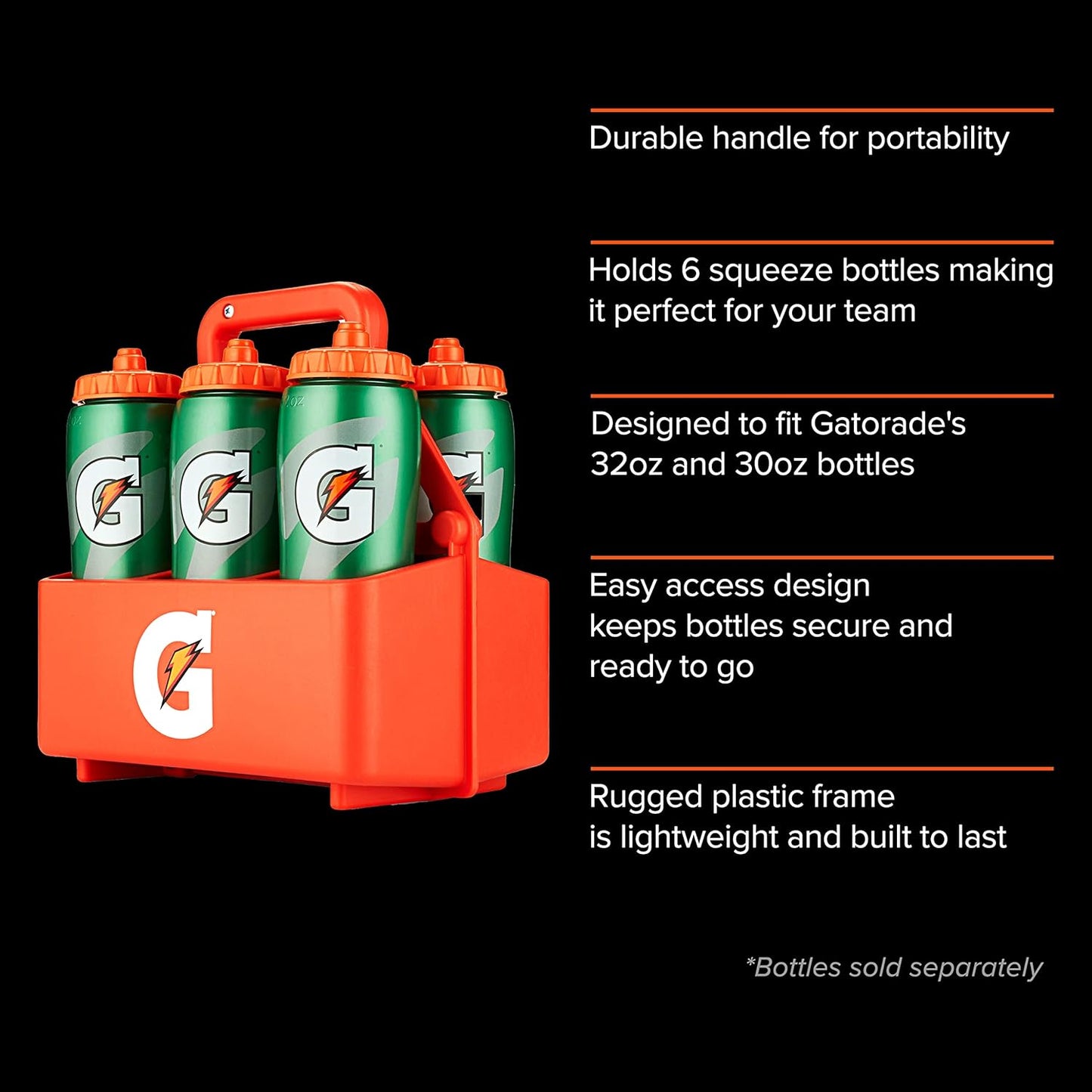 Gatorade Water Bottle Carrier For 6 32oz Bottles