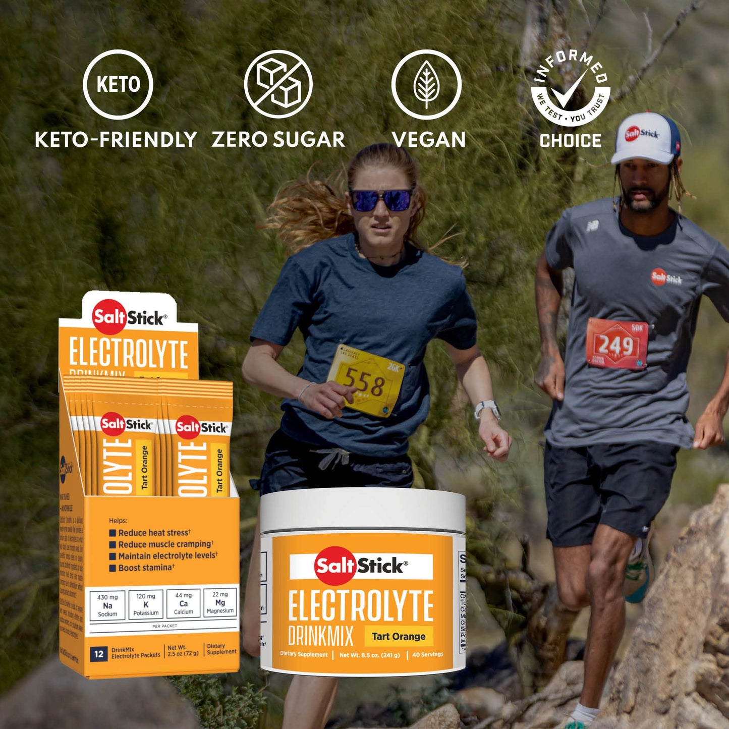 SaltStick DrinkMix Electrolyte Powder Sugar Free | Zero Sugar Electrolyte Drink Mix for Hydration | No Artificial Sweeteners