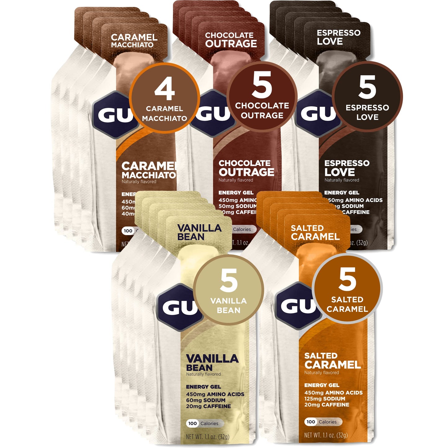 GU Energy Original Sports Nutrition Energy Gel, 24-Count