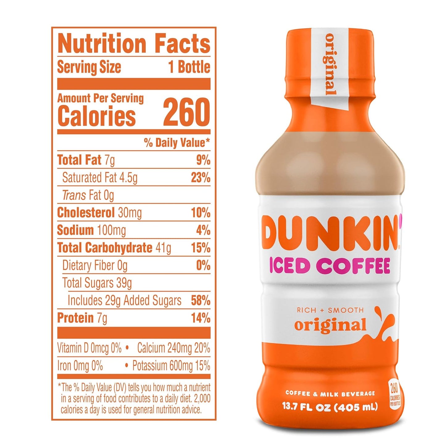 Dunkin' Donuts iced coffee variety pack with 12 bottles of cold brew coffee for a caffeine boost and refreshing taste.