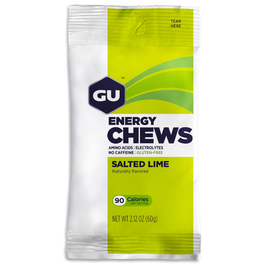 GU Energy Chews Salted Lime DOUBLE-SERVING BAG (12PK BOX)