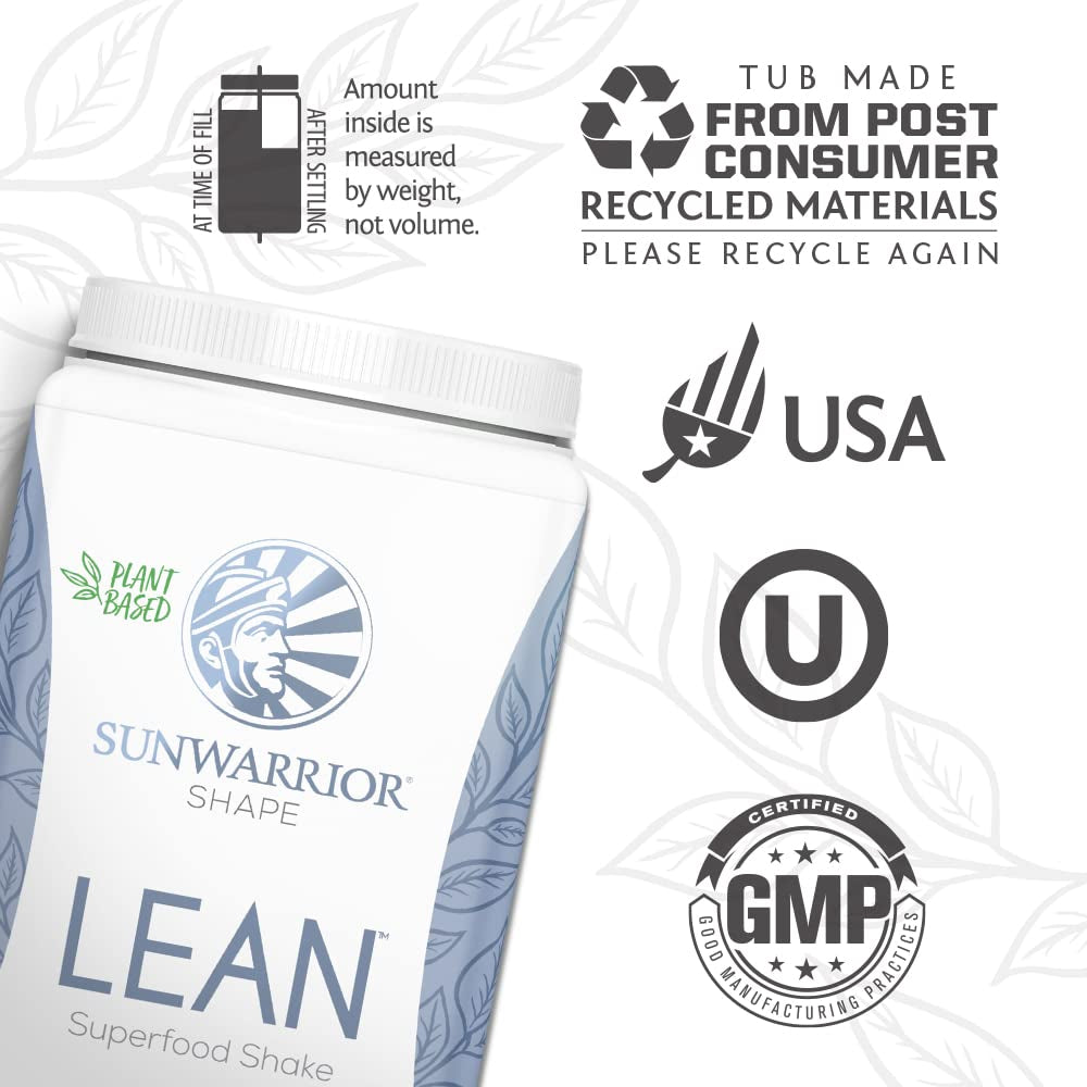Vegan Protein Superfood Shake Meal Replacement Organic Protein Supplement | Gluten Free Non-Gmo Dairy Free Sugar Free Low Carb Plant Based Protein | Chocolate 20 Servings | Shape Lean