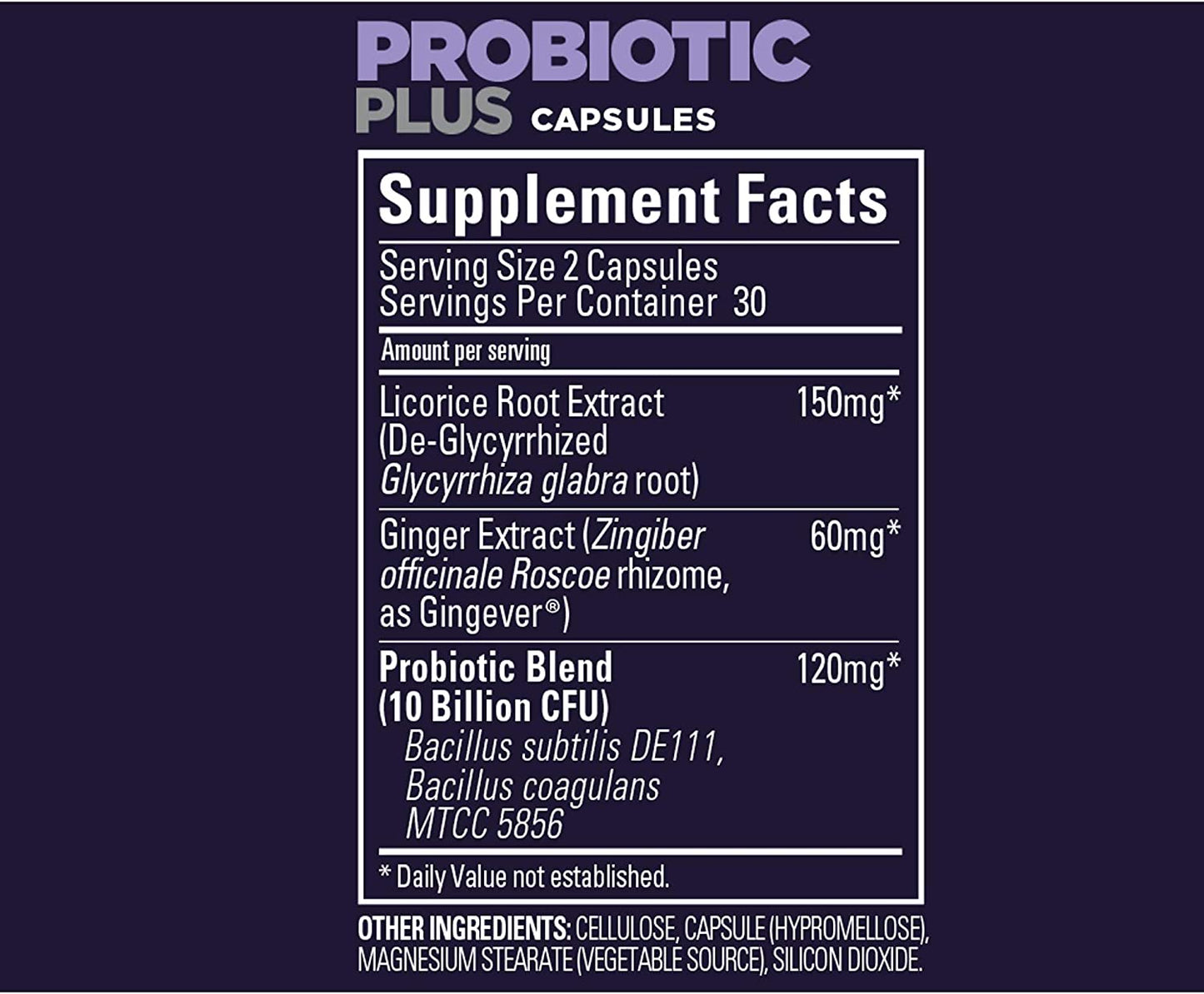 Roctane Probiotic plus Licorice Root Extract and Ginger Capsules, Energy for Before, during or after Any Workout, 60-Count Bottle (1-Month Supply)
