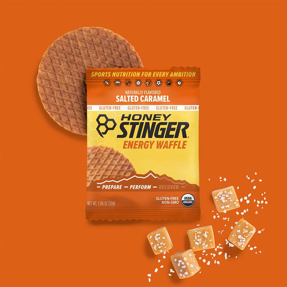 Gluten Free Organic Waffles | 12 Count Variety Pack with Sticker | Energy Source for Any Activity | 4 Units Each of Salted Caramel, Cinnamon and Cookies & Cream