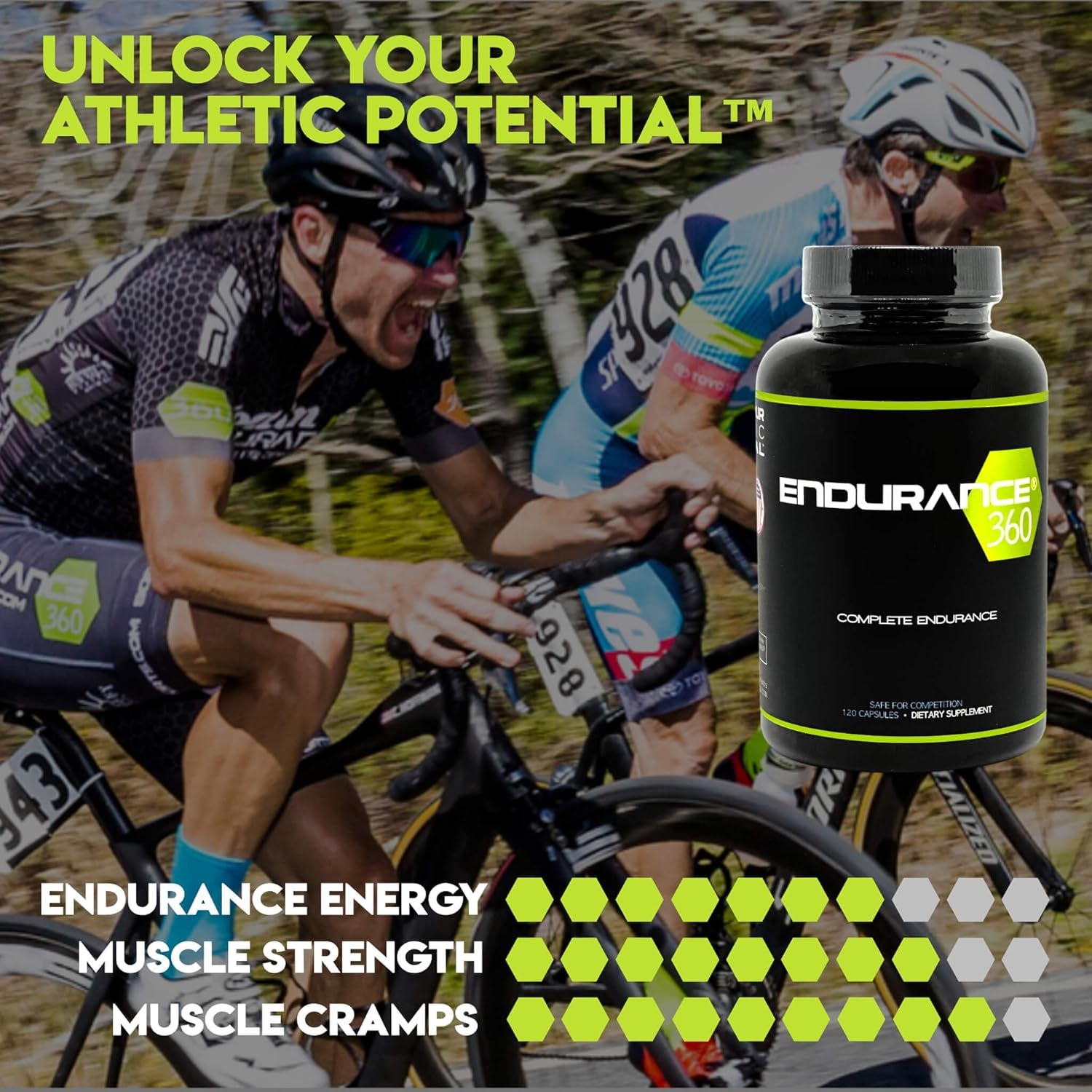 Endurance360 Complete - Fast Legs and Endurance with Advanced Aminos and Electrolytes, VO2 Max, Prevent Muscle Cramps, Buffer Lactic Acid