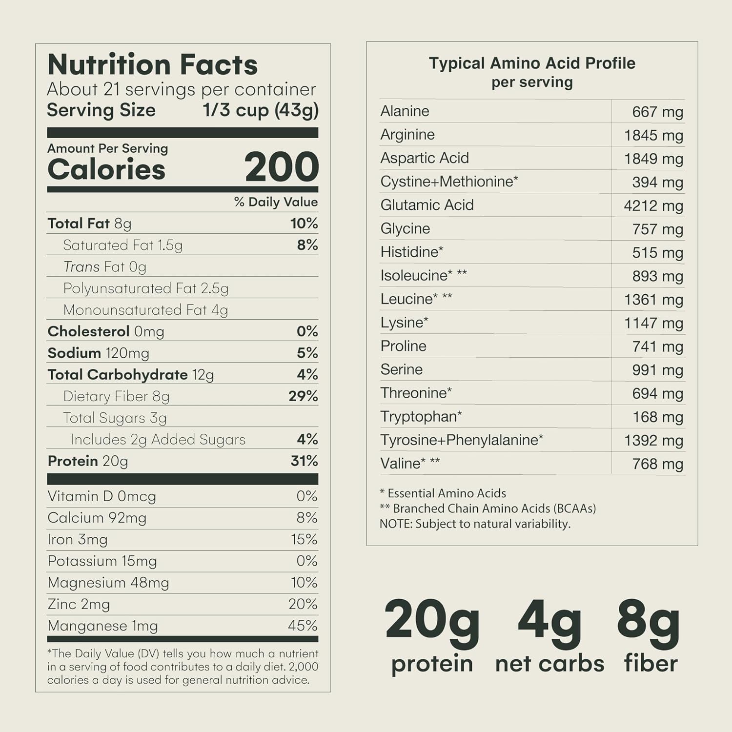 Vegan Protein Powder (Vanilla, 21 Servings) - Plant Based Chocho Superfood Protein - Dairy Free Protein Powder Packed with Vitamins, Minerals & Fiber - Gluten, Keto & Lectin-Free