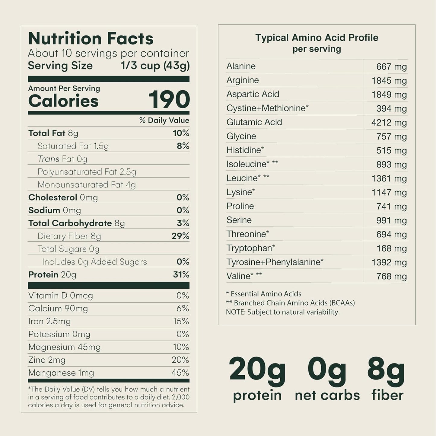 Vegan Protein Powder (Vanilla, 10 Servings) - Plant Based Chocho Superfood Protein - Dairy Free Protein Powder Packed with Vitamins, Minerals & Fiber - Gluten, Keto & Lectin-Free
