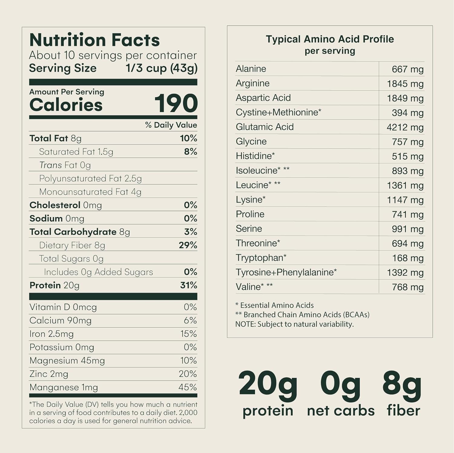 Vegan Protein Powder (Vanilla, 10 Servings) - Plant Based Chocho Superfood Protein - Dairy Free Protein Powder Packed with Vitamins, Minerals & Fiber - Gluten, Keto & Lectin-Free