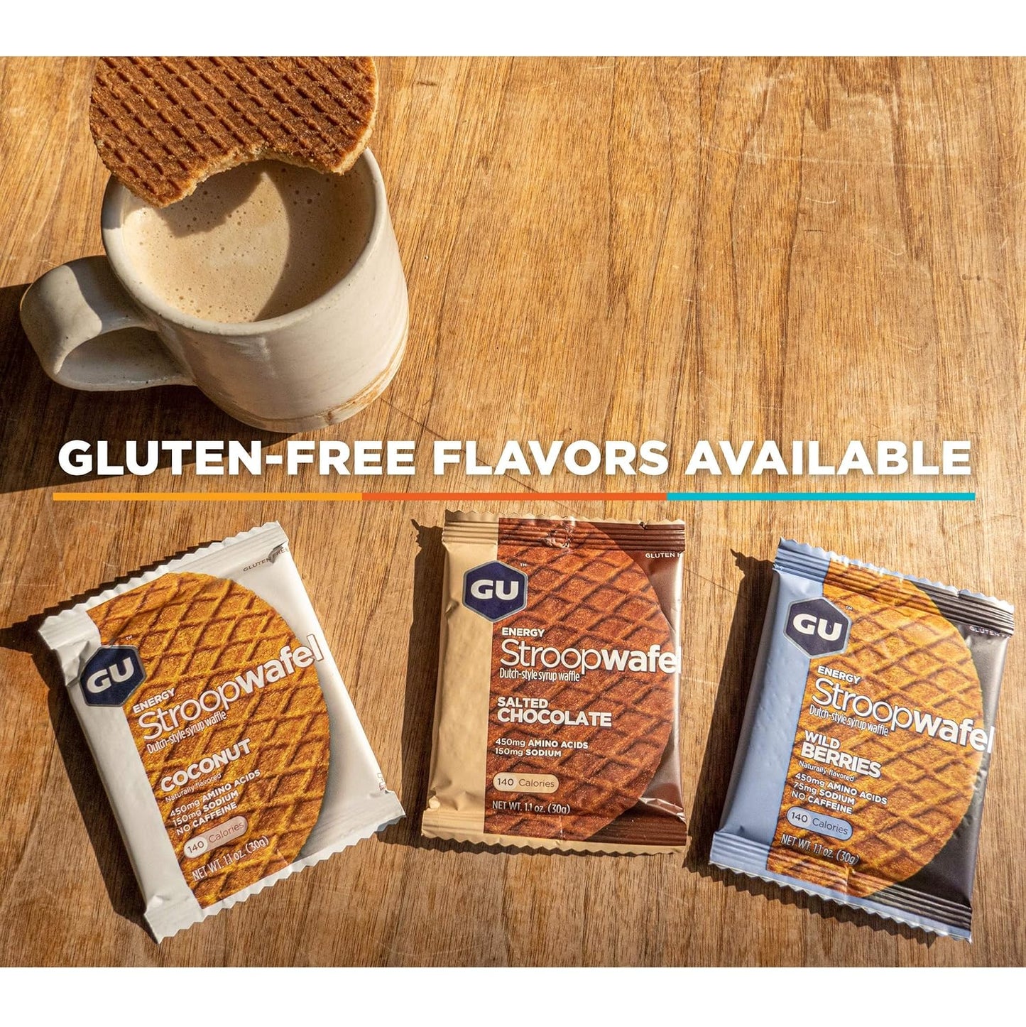 Stroopwafel Sports Nutrition Waffle, Kosher On-The-Go Energy for Any Workout, Assorted Flavors (Pack of 16)