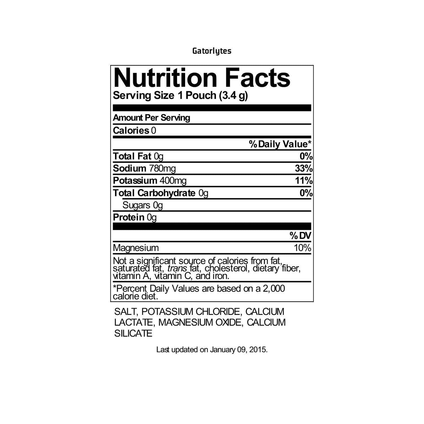 Gatorade Endurance Gatorlytes, 0.12 Ounces TEAM Pack (Pack of 100 Saches)