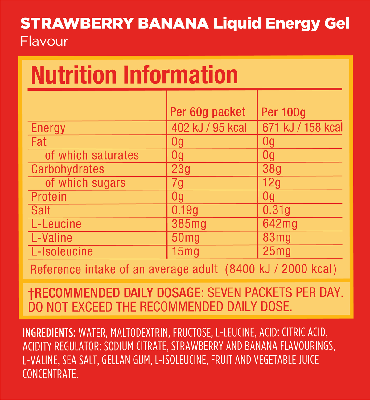 GU Liquid Energy Gels 60G Single Serve Pack
