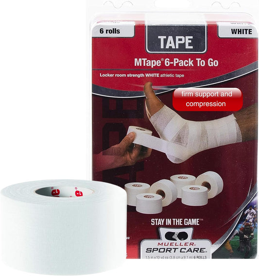 Athletic Tape, 1.5" X 10Yd Roll, 6 Pack