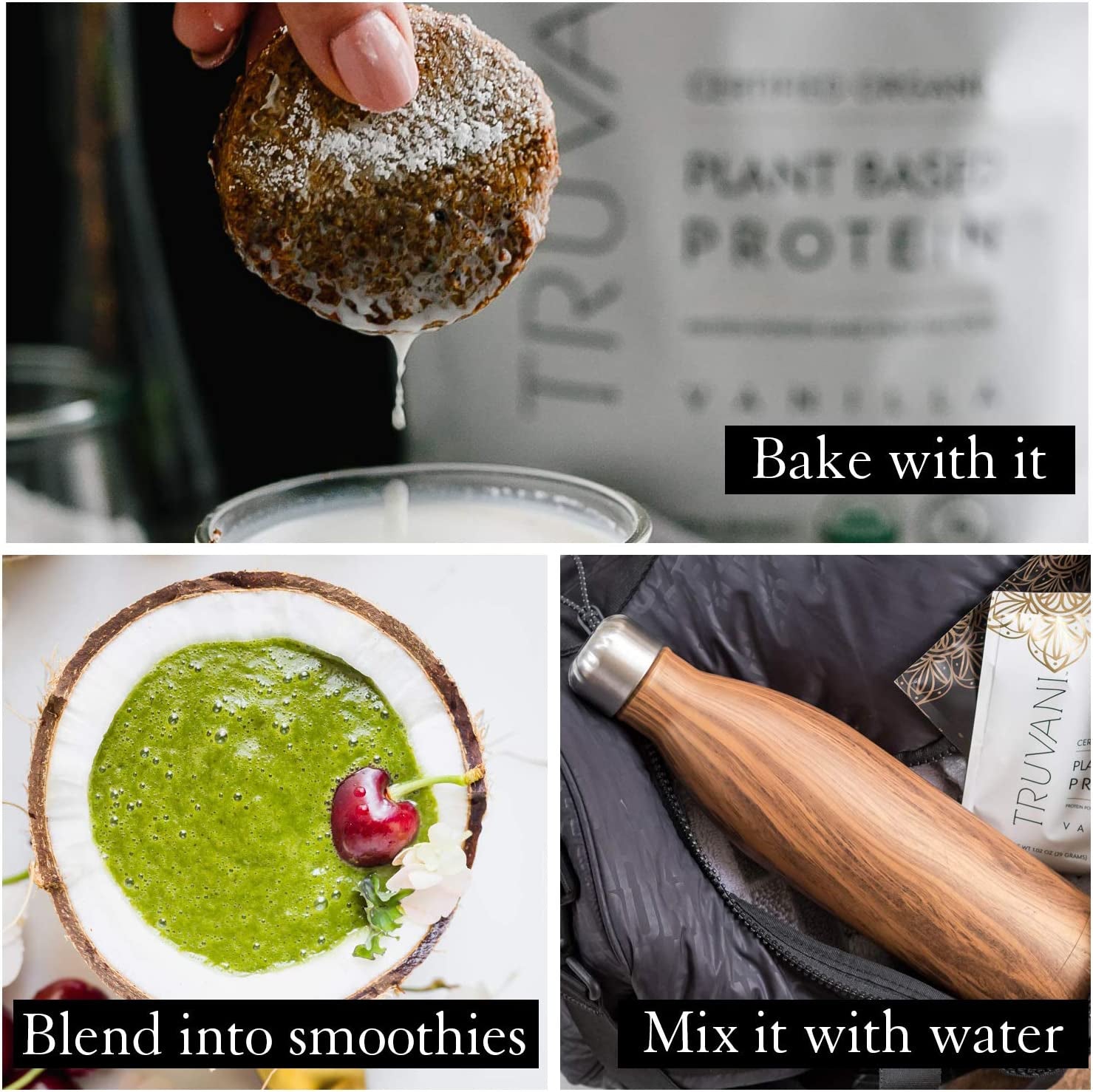 Organic Vegan Protein Powder, Organic Pea Protein Powder, Vegan, Non GMO, Gluten/Diary Free, Vanilla, 20.9Oz (1Pk, 20 Servings)