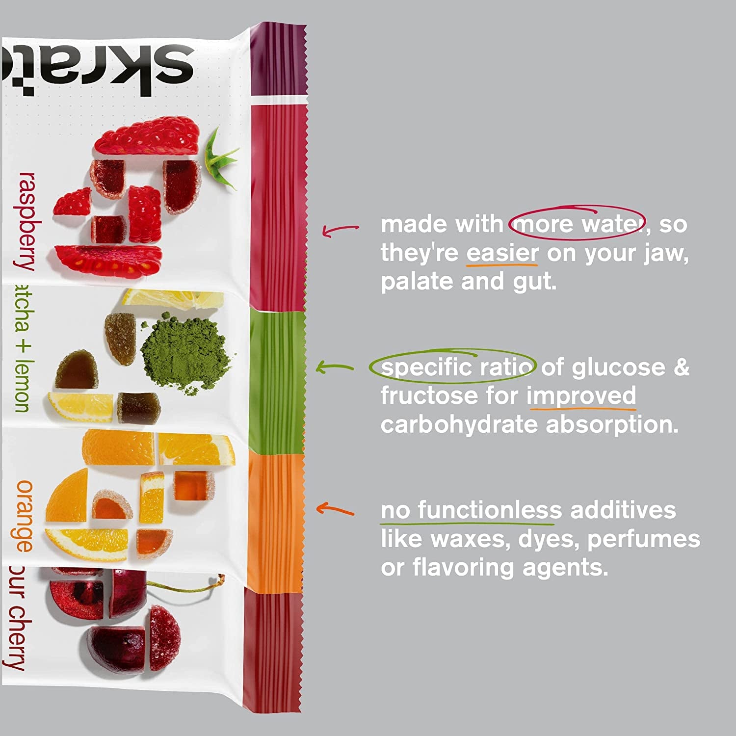 Energy Chews | Energy Gummies for Running, Cycling, and Sports Preformance | Energy Gel Alternative | Variety Pack (10 Pack) | Gluten Free, Vegan