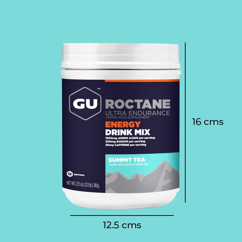 Roctane Ultra Endurance Energy Drink Mix, Vegan, Gluten-Free, Kosher, and Dairy-Free N-The-Go Energy for Any Workout, 1.72-Pound Canister, Summit Tea