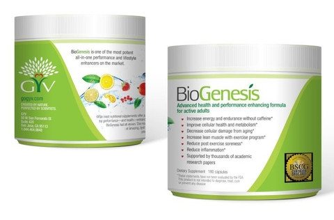 Bottle of BioGenesis ProAnox 180 Blended Capsules by BioGenesis ProAnox, showing the label and capsule containers.