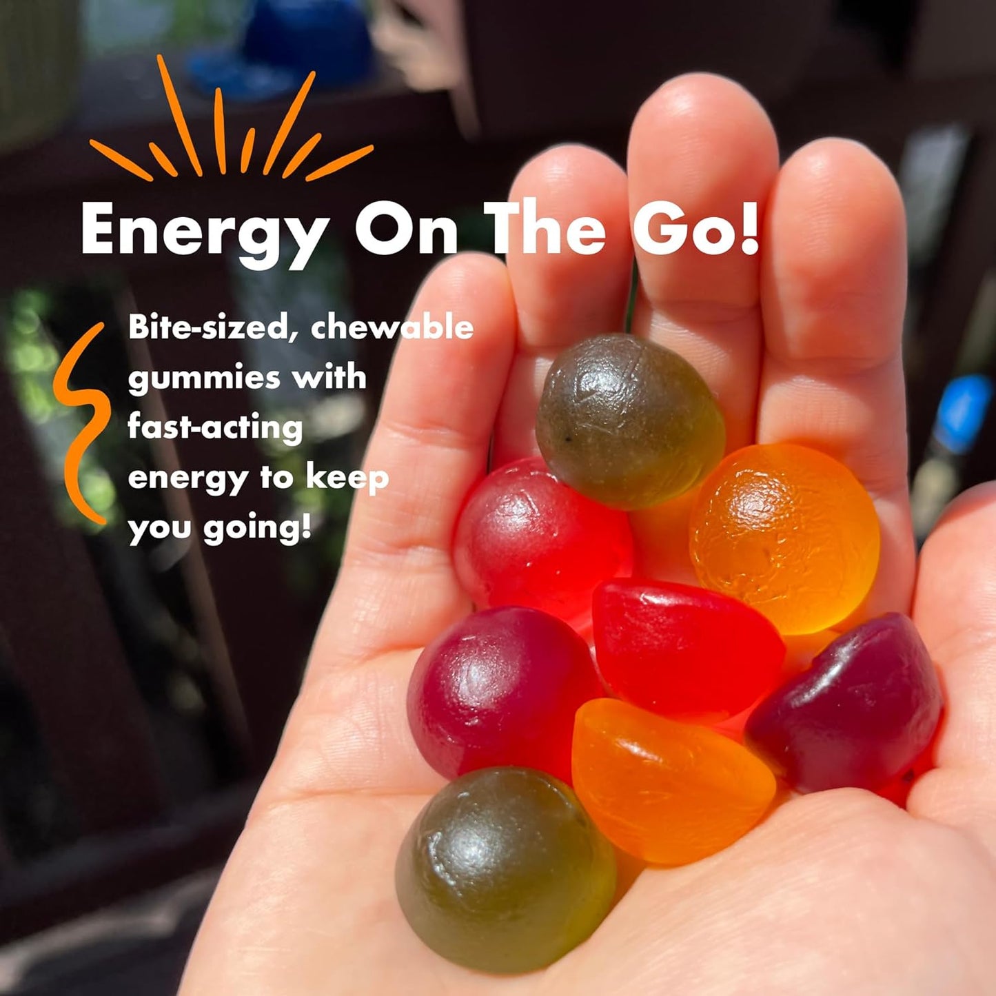 Energy Chews, Gluten-Free, Dairy-Free Ingredients to Provide Quick Energy and Focus, 1 Box of 10 Packets, Variety Pack