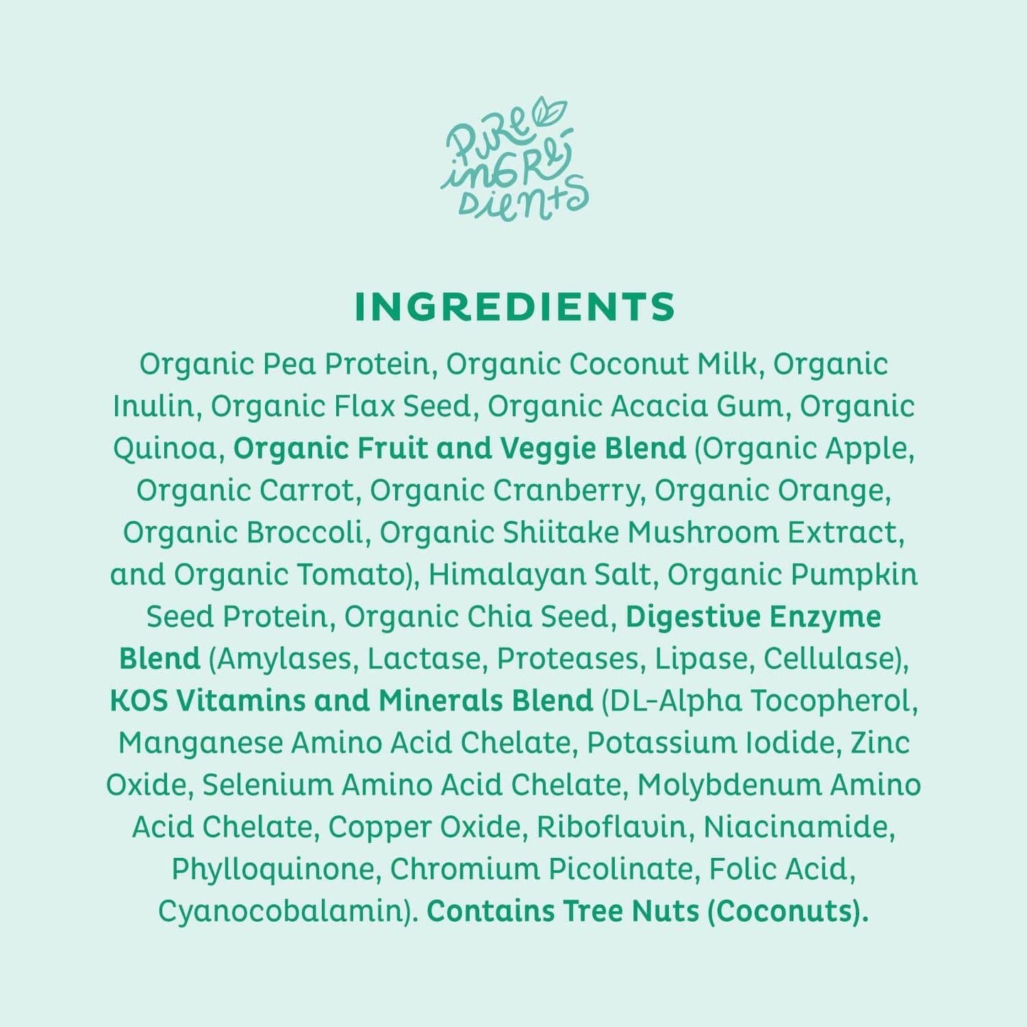 Vegan Protein Powder, Unflavored & Unsweetened - Low Carb Pea Protein Blend, Organic Superfood Rich in Vitamins & Minerals - Keto, Soy, Dairy Free - Meal Replacement for Women & Men - 20 Servings