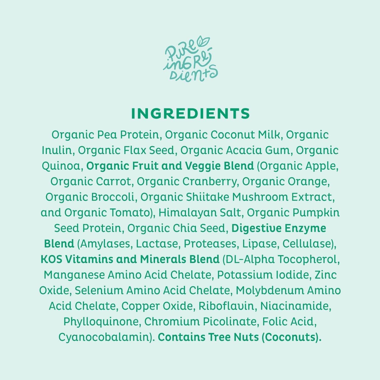 Vegan Protein Powder, Unflavored & Unsweetened - Low Carb Pea Protein Blend, Organic Superfood Rich in Vitamins & Minerals - Keto, Soy, Dairy Free - Meal Replacement for Women & Men - 20 Servings