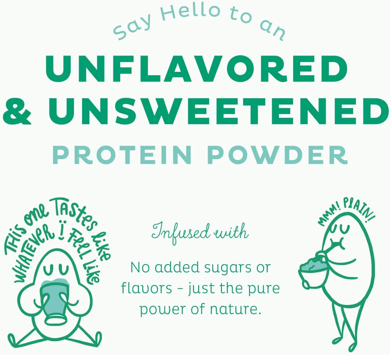Vegan Protein Powder, Unflavored & Unsweetened - Low Carb Pea Protein Blend, Organic Superfood Rich in Vitamins & Minerals - Keto, Soy, Dairy Free - Meal Replacement for Women & Men - 20 Servings