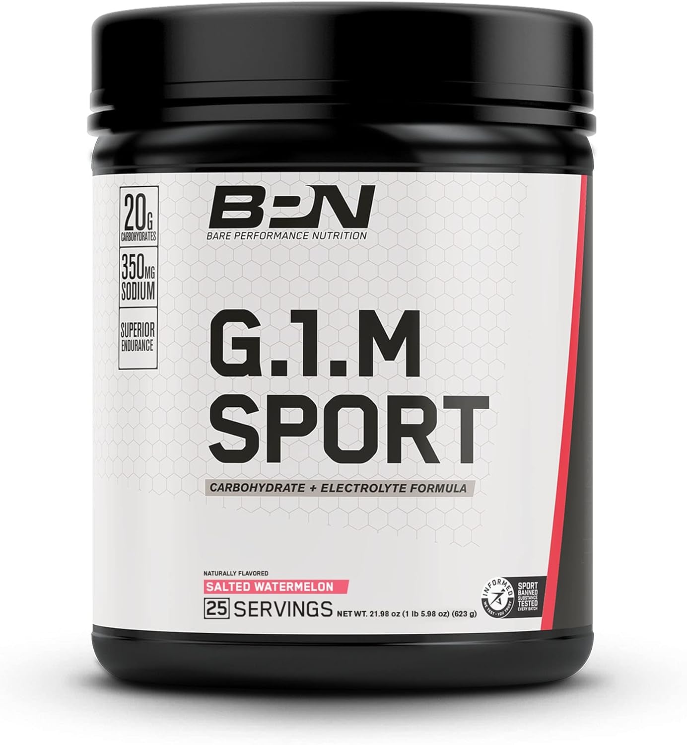 , BPN G.1.M Go One More Sport, Endurance Training Fuel, Electrolytes and Calories, Pink Himalayan Salt, Salted Watermelon