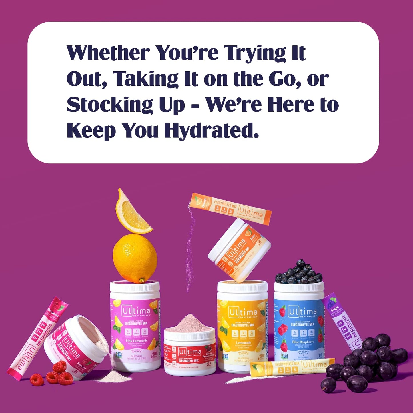 Hydration Electrolyte Powder- 90 Servings- Keto & Sugar Free- Feel Replenished, Revitalized- Naturally Sweetened- Non- GMO & Vegan Electrolyte Drink Mix- Lemonade