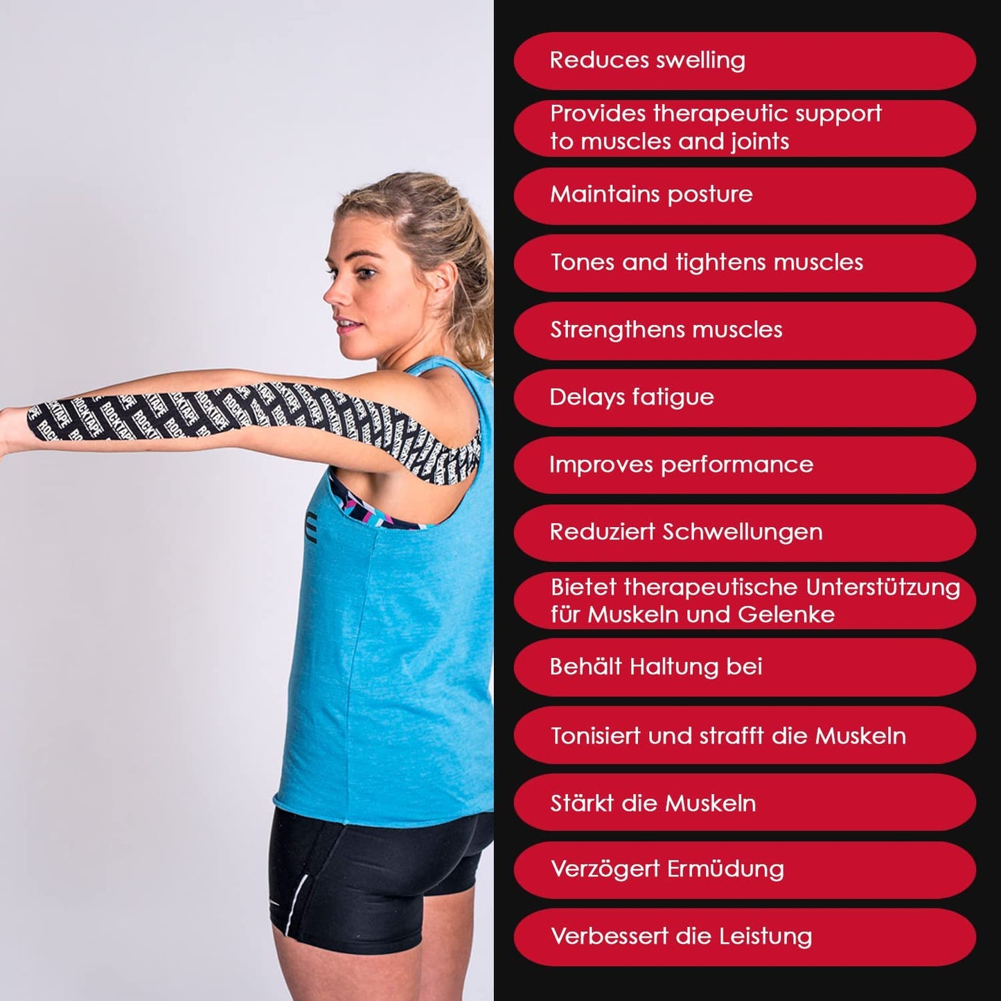 Extra Sticky 2-Inch Kinesiology Tape (Logo Black)