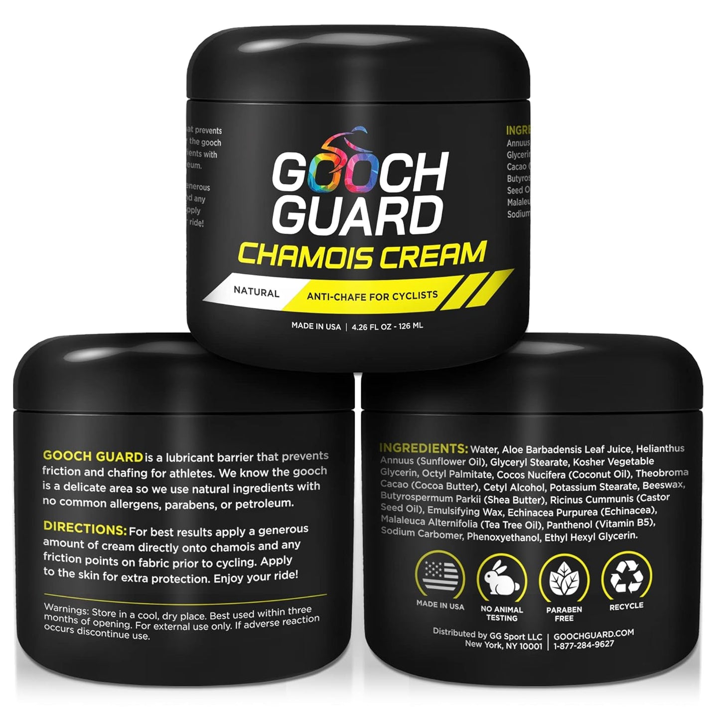 Chamois Cream & anti Chafing Cream - Natural Chamois Cream Cycling & Running - anti Friction Cream, anti Chafe Cream Balm for Men & Women (4Oz)