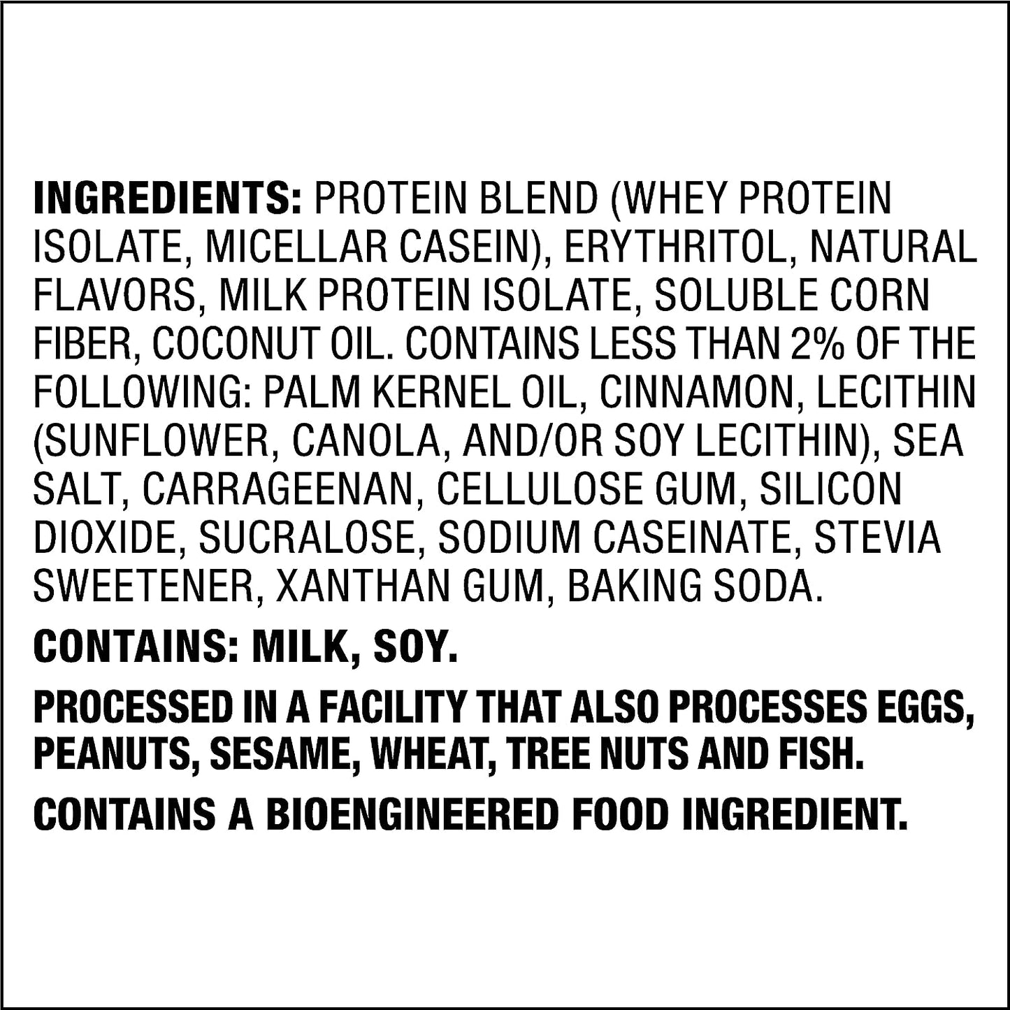 Proline Sports Nutrition Cinnamon Crunch Protein Powder jar with label, showing 20g protein, low carb, gluten-free, 1.6 lbs.