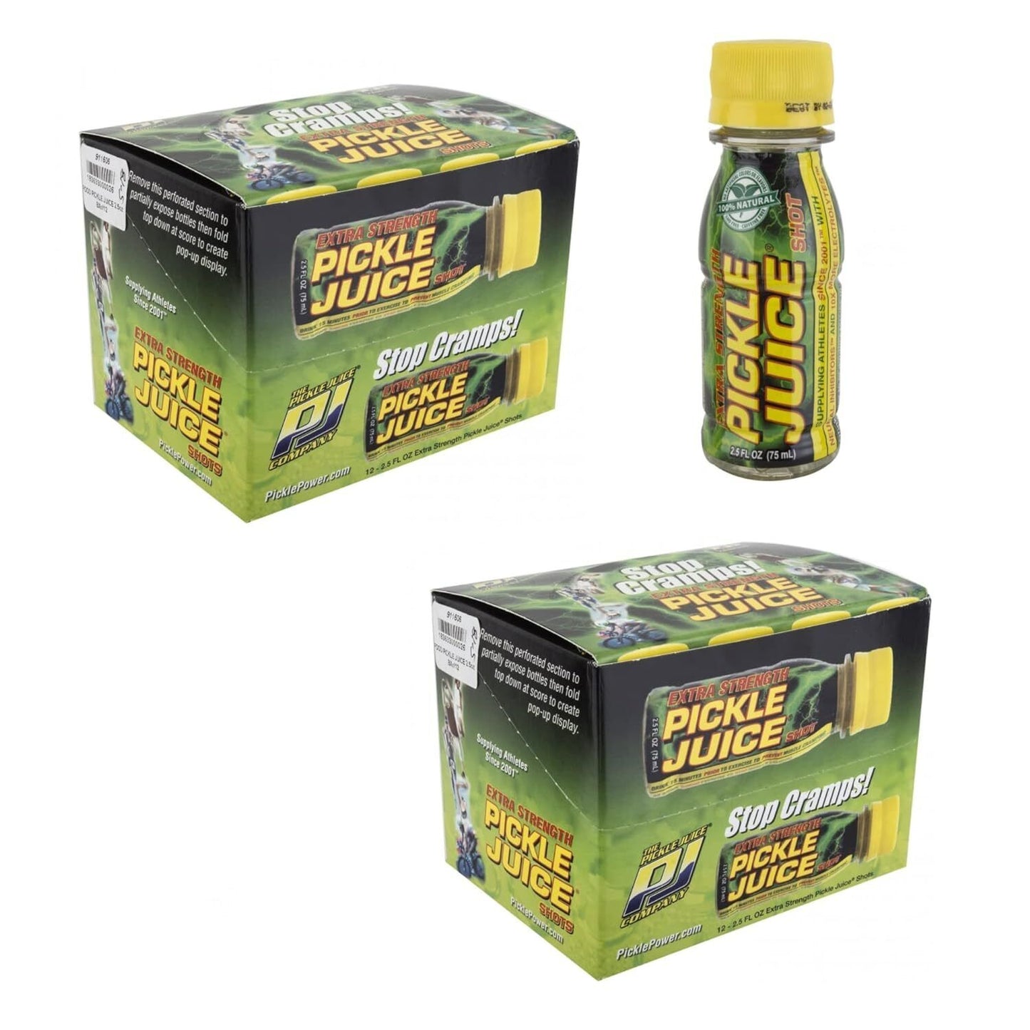 Pickle Juice Sport, Stops Cramps, 2.5 oz, 12 Pack Buy 2 Get 1 Free - Free Ship