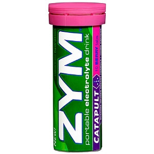 ZYM Hydration Catapult electrolyte tubes with 10 tabs, portable electrolyte supplement for hydration and energy.