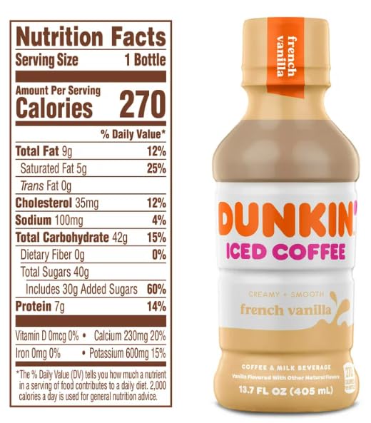 Dunkin' Donuts Iced Coffee Variety Pack - 12 Bottles of Liquid Productivity, The Caffeine Survival Kit