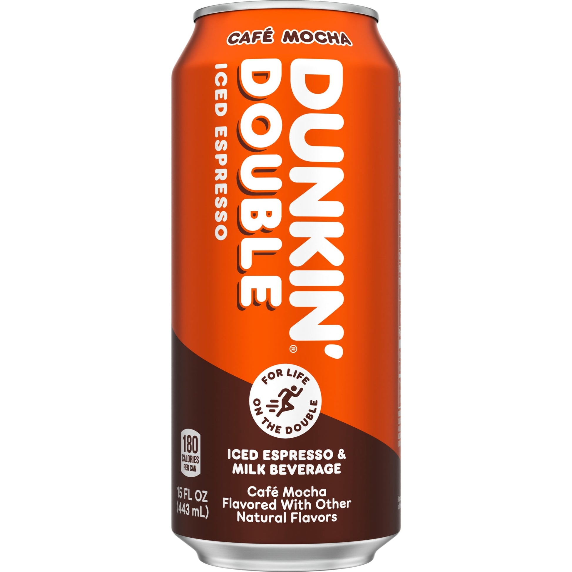 Coca-Cola Dunkin' Donuts Double Ready-to-Drink Iced Espresso Mocha 15oz cans, showing the product packaging.