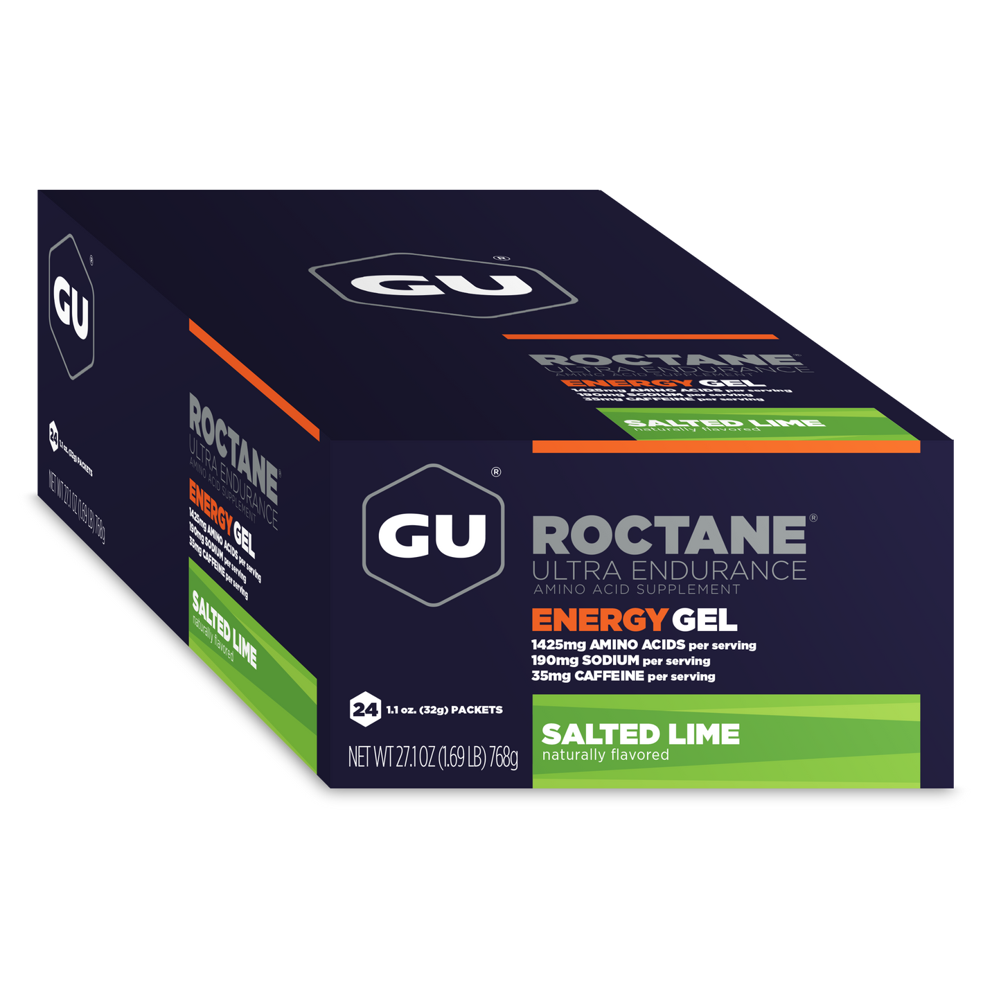 GU Roctane Ultra Endurance Energy Gel (Box of 24/1.1oz Packs)