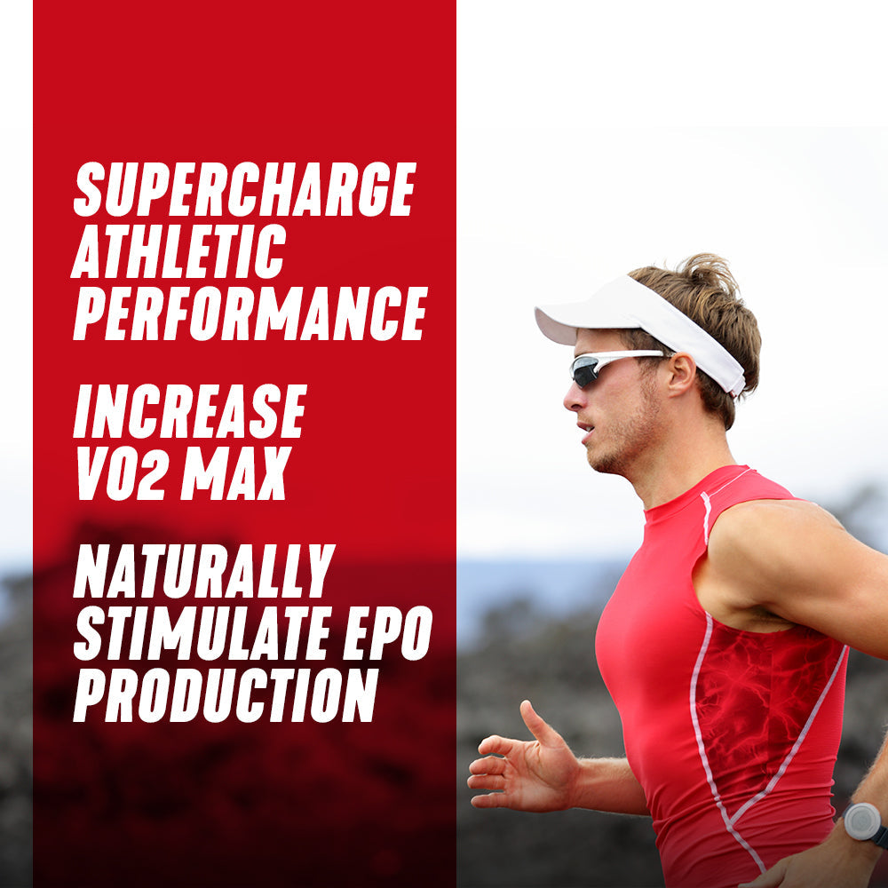 EPO-BOOST BodyEndurance Complex capsules in a natural setting, ideal for enhancing endurance by BRL Sports Nutrition.