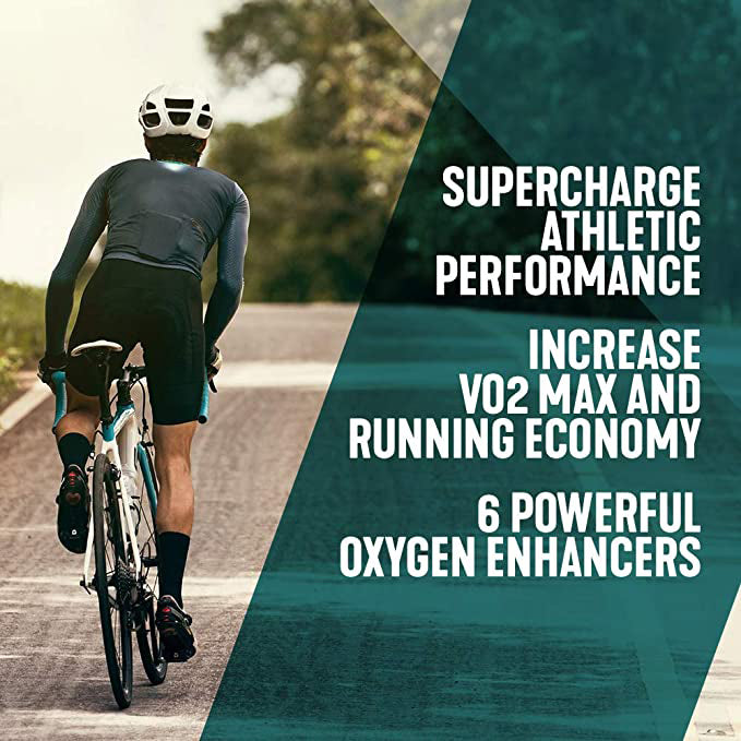 BRL Sports Nutrition VO2-BOOST endurance supplement capsules in a bottle, showcasing the label and capsule size.