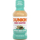 Dunkin' Donuts Merry Mint Bark Iced Coffee bottles, 12-pack, 13.7 oz each, with mint flavor and coffee in clear bottles.
