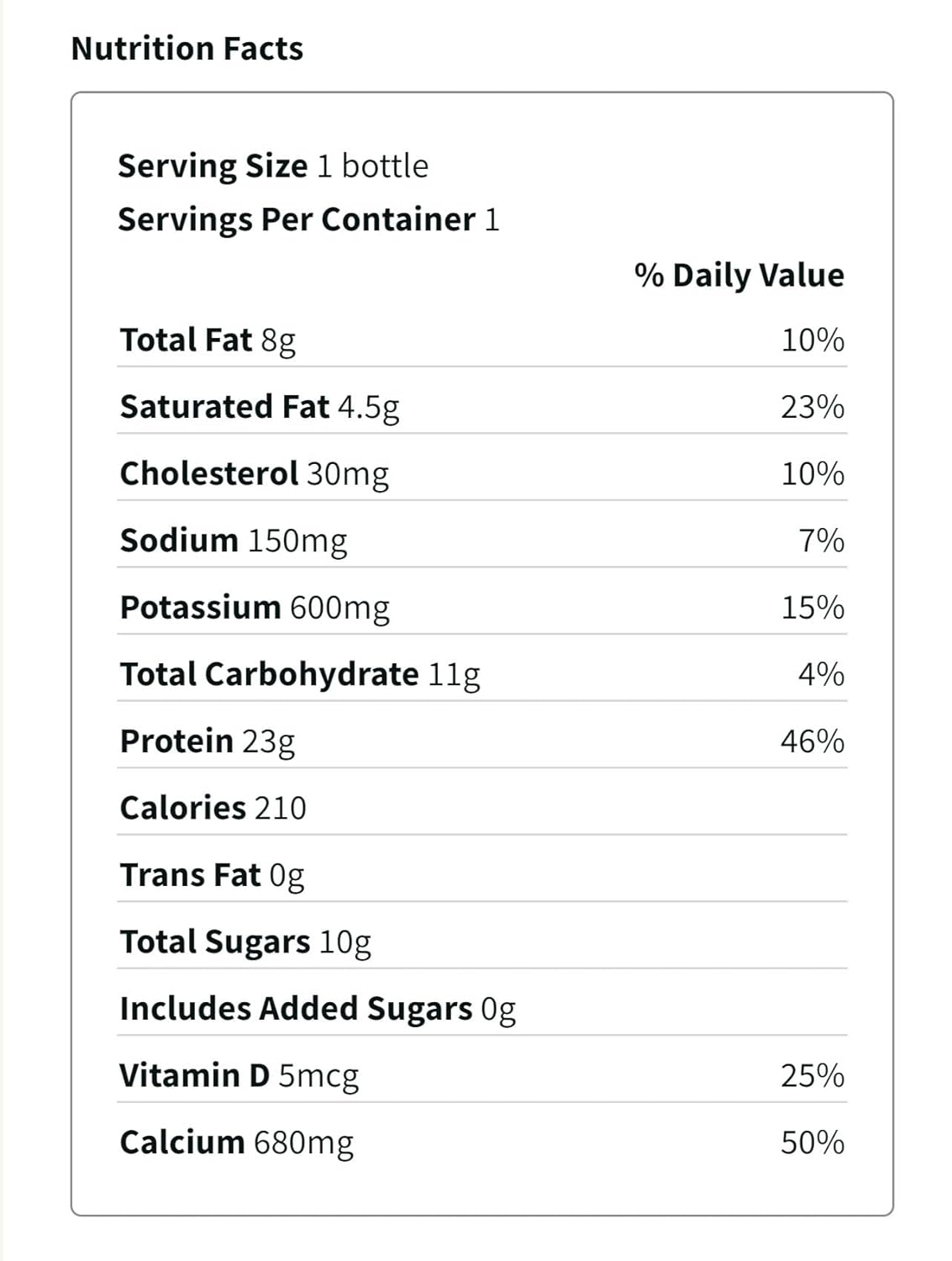Fairlife UFM 2% Reduced Fat Milk 6-pack, featuring six 14 fl oz bottles with a plain design.