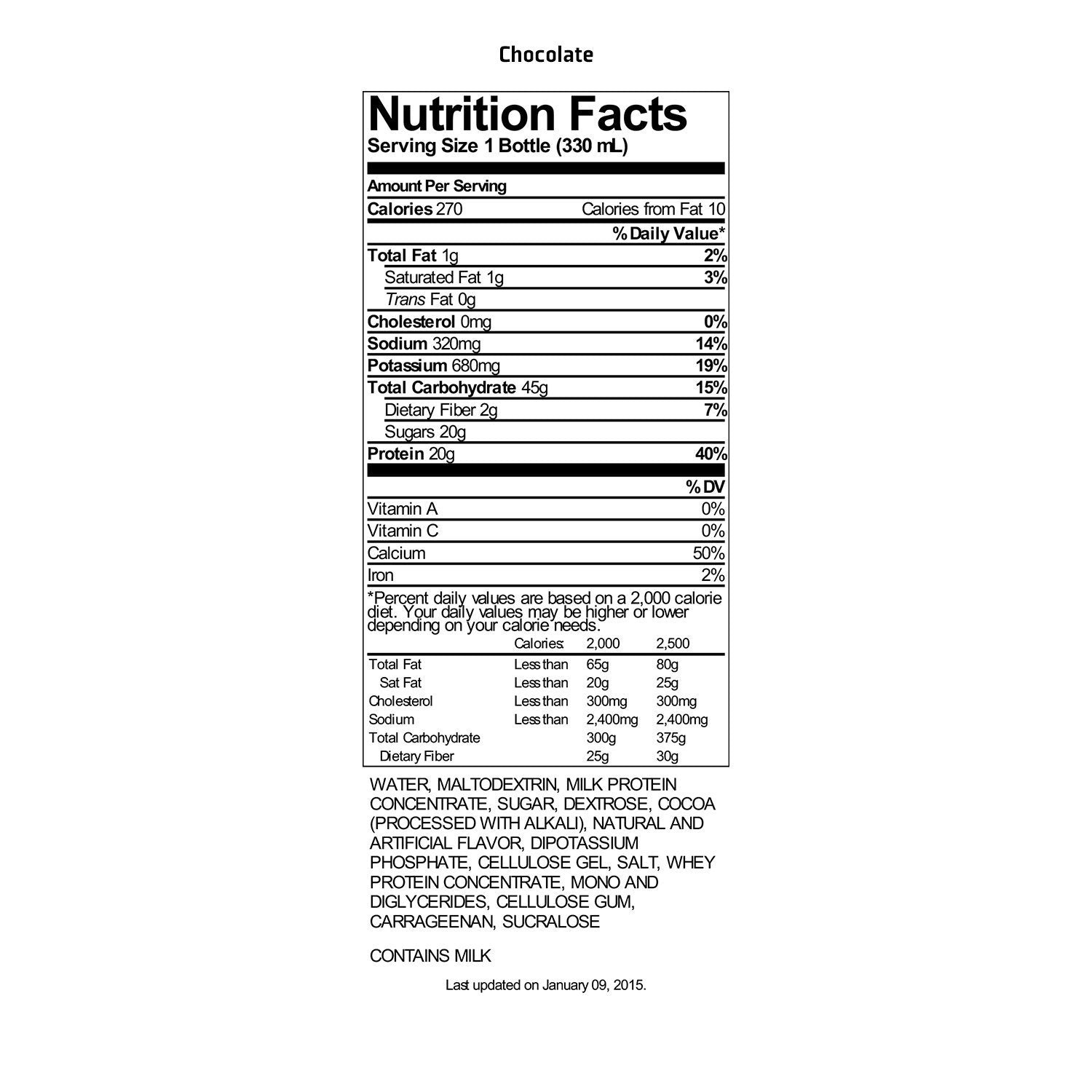 Gatorade Recover Protein Shake in vanilla flavor, 20g protein per 11.6 fl oz bottle, pack of 12 plastic bottles.