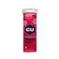 GU Energy Hydration Electrolyte Drink Tablets in a 4-count pack, showcasing vibrant packaging and tablet details.