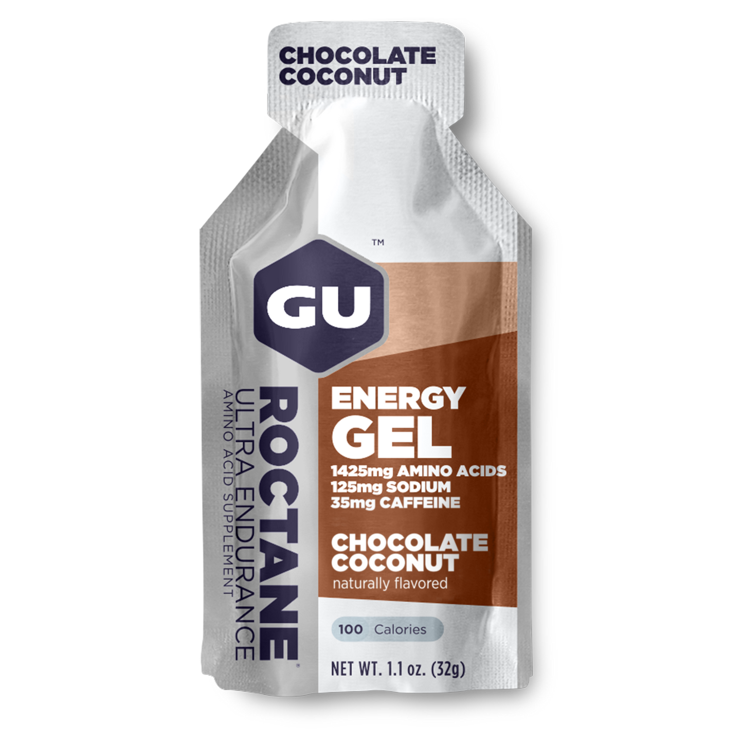 GU Roctane Ultra Endurance Energy Gel box with 24 individual 1.1oz packs in a vibrant design for athletes.