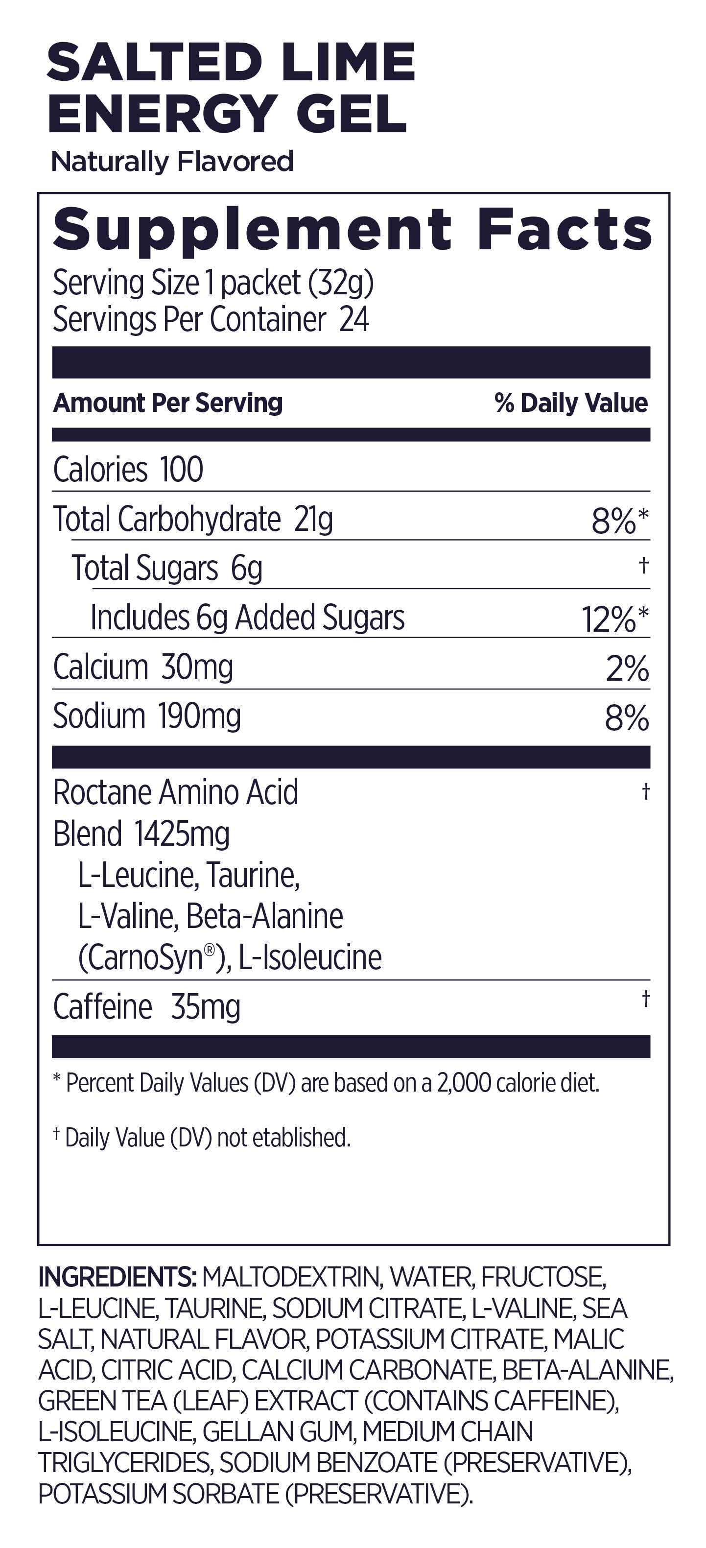 Box of 24 GU Roctane Ultra Endurance Energy Gels in 1.1oz packs, designed for sustained energy during endurance activities.
