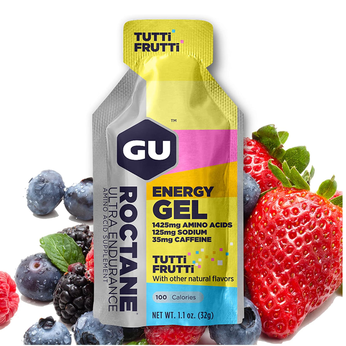GU Energy Roctane Ultra Endurance Energy Gel box with 24 individual 1.1oz packs for sustained athletic fuel