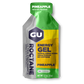 GU Energy Roctane Endurance Energy Gel pack showing individual gel packets in a 24-pack box for athletes and endurance sports.