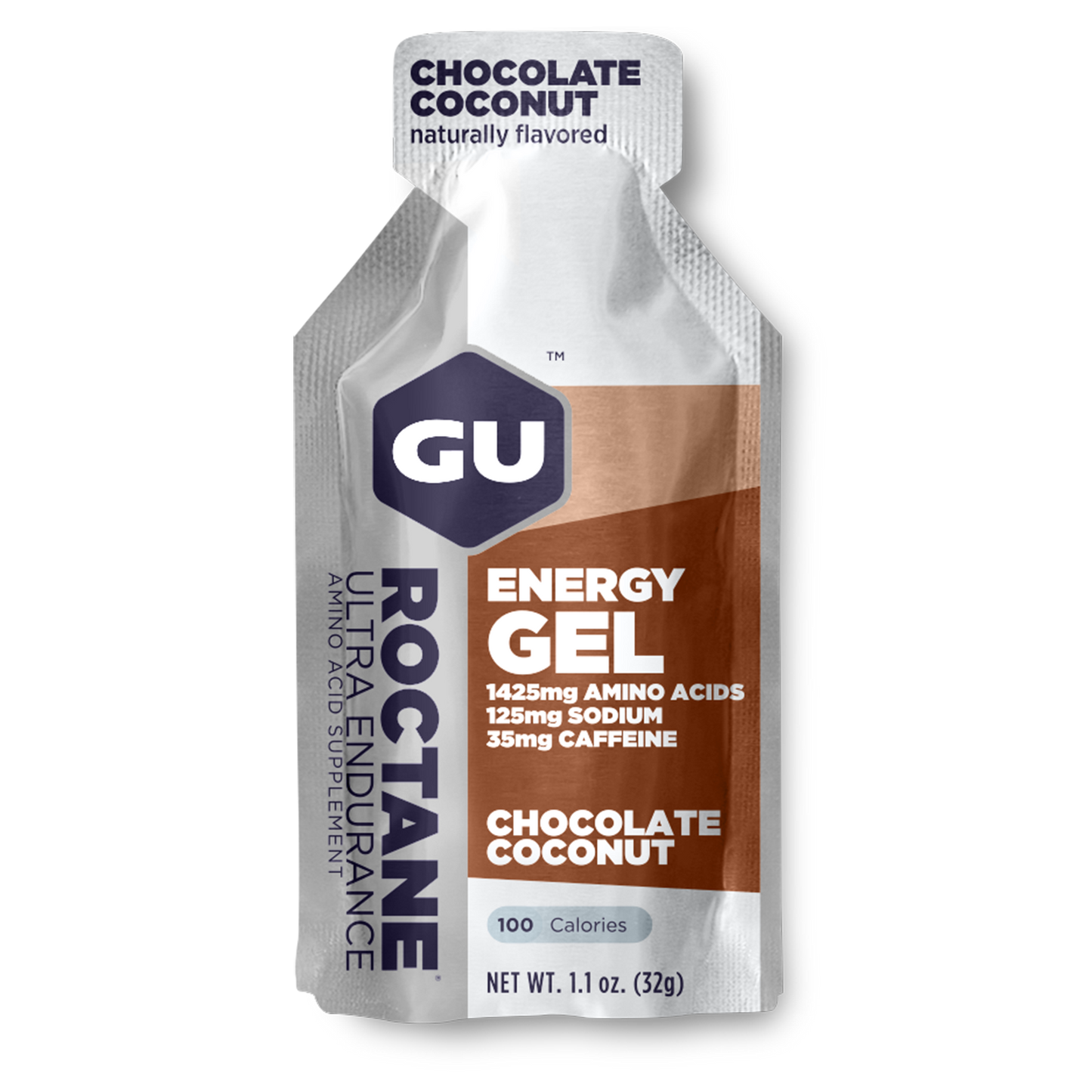 GU Energy Roctane Ultra Endurance Energy Gel packets, vegan, gluten-free, kosher, dairy-free sports nutrition for running and biking.