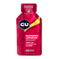GU Energy Original Sports Nutrition Energy Gel in Raspberry Lemonade flavor, 24-count packaging on a white background.