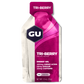 GU Energy Original Sports Nutrition Energy Gel in Tri-berry flavor, 24-count packaging, featuring vibrant gel packets.