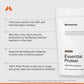 Momentous chocolate plant-based protein powder bag, vegan, gluten-free, featuring pea and rice protein for all-day use.